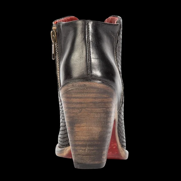 Freebird Black Textured Ankle Boots - Picture 6 of 9